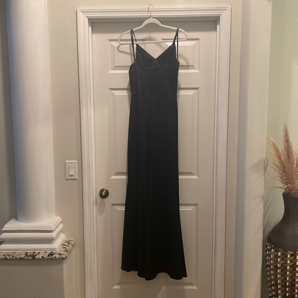 Black satin bridesmaids dress- perfect condition - Picture 2 of 3